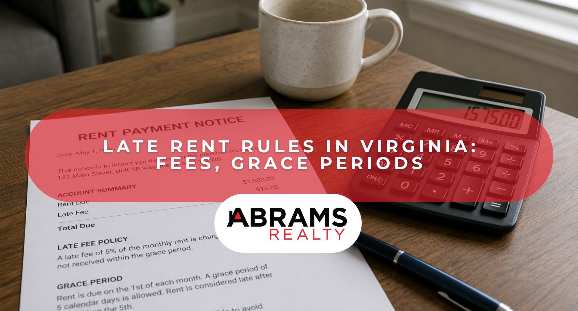 Late Rent Rules in Virginia: Fees, Grace Periods